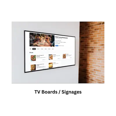 Digital Restaurant Menu on TV