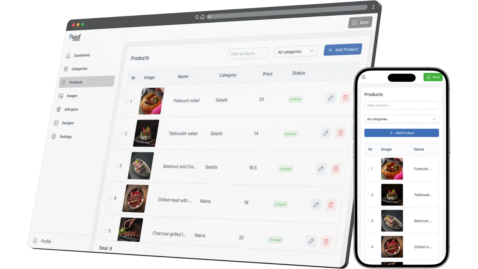 Save hours of work on menu management.
