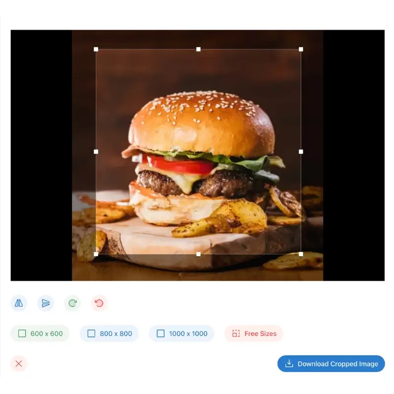 Square Food Image Cropper